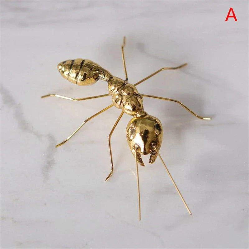 Golden Alloy Bugs Sculptures Decor