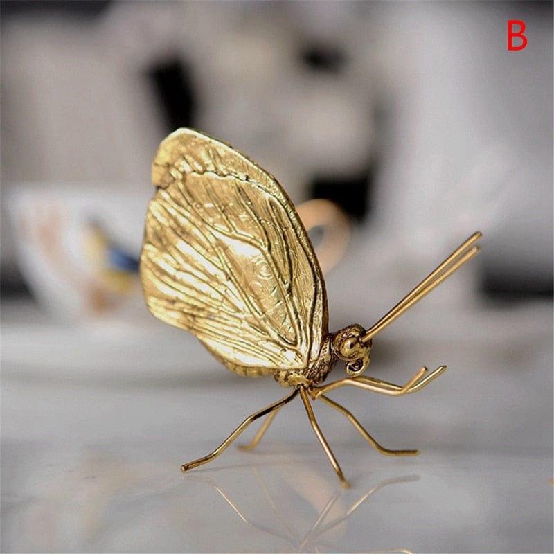 Golden Alloy Bugs Sculptures Decor