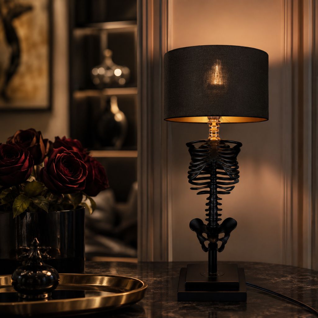 Gothic Skeleton Table Lamp