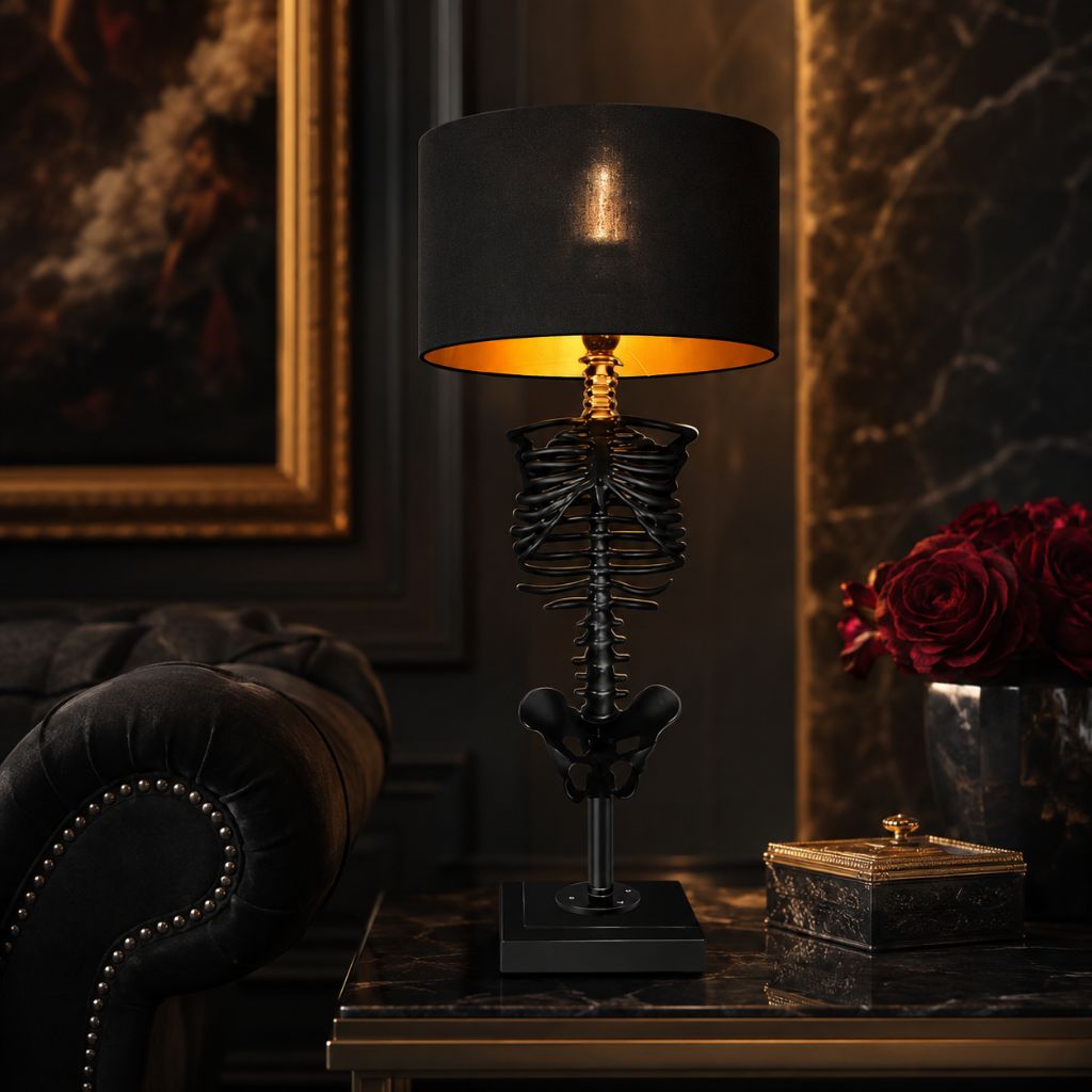 Gothic Skeleton Table Lamp