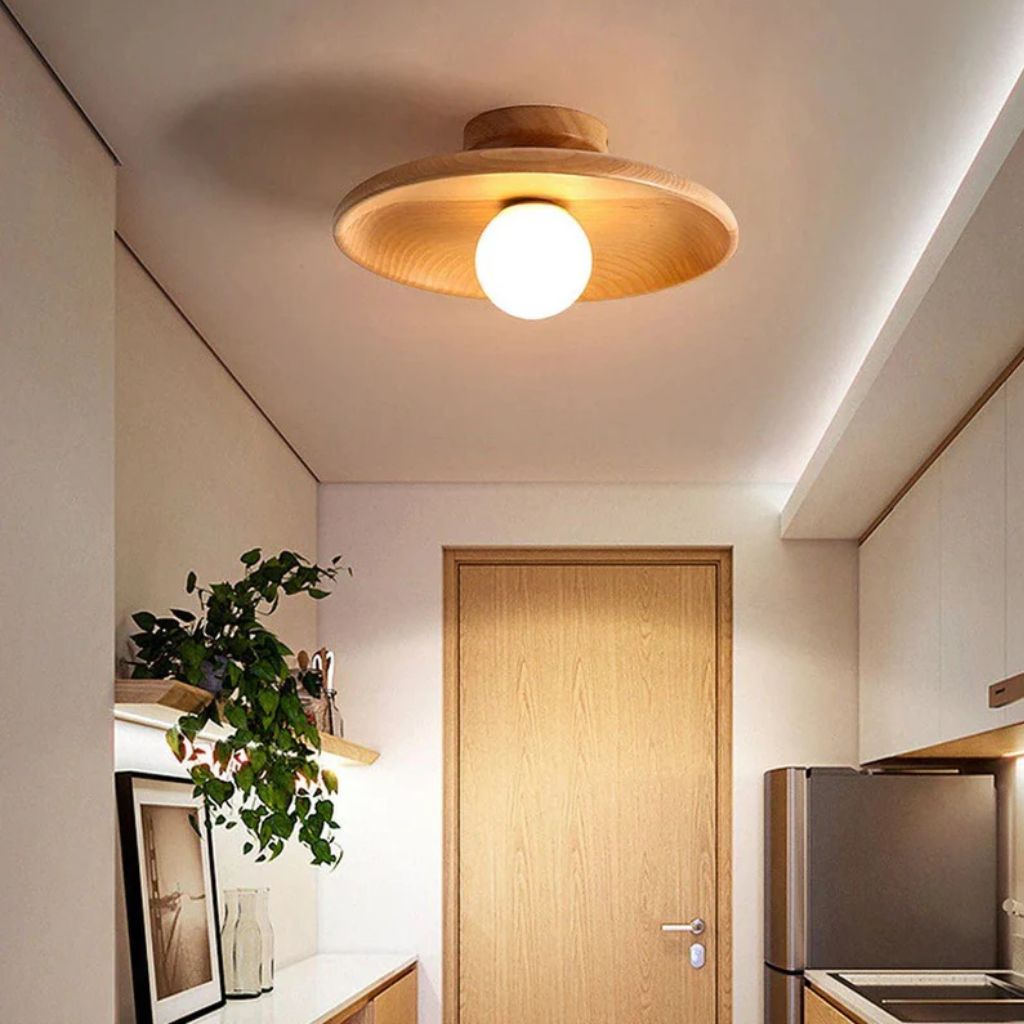 HaloWood Nordic Wood Round Ceiling Light