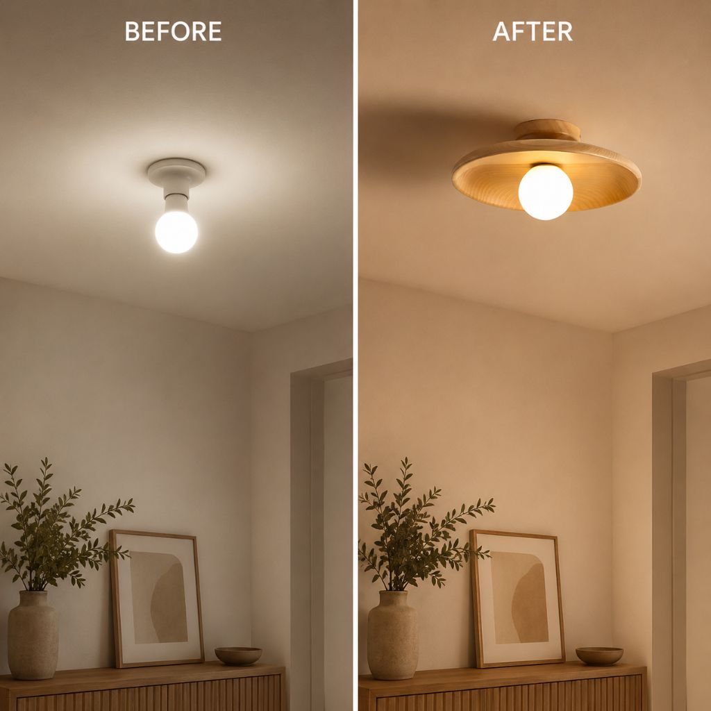 HaloWood Nordic Wood Round Ceiling Light