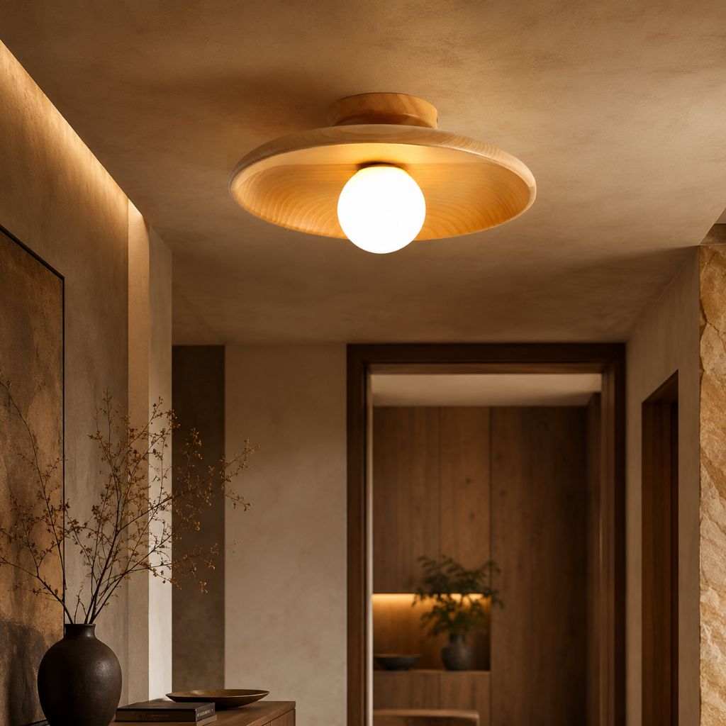 HaloWood Nordic Wood Round Ceiling Light