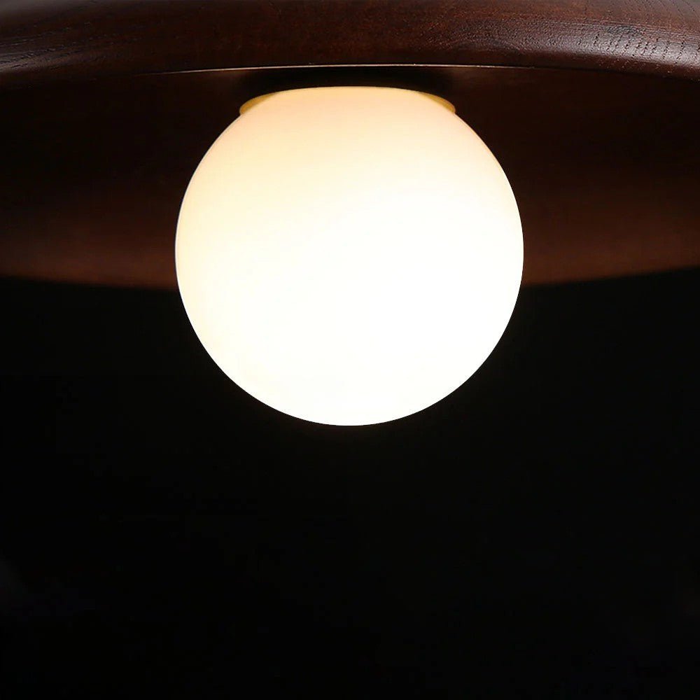 HaloWood Nordic Wood Round Ceiling Light - Lattea Global