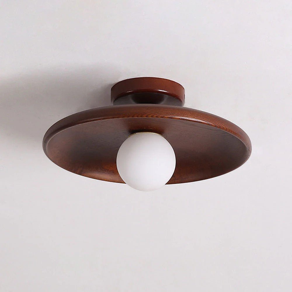HaloWood Nordic Wood Round Ceiling Light - Lattea Global