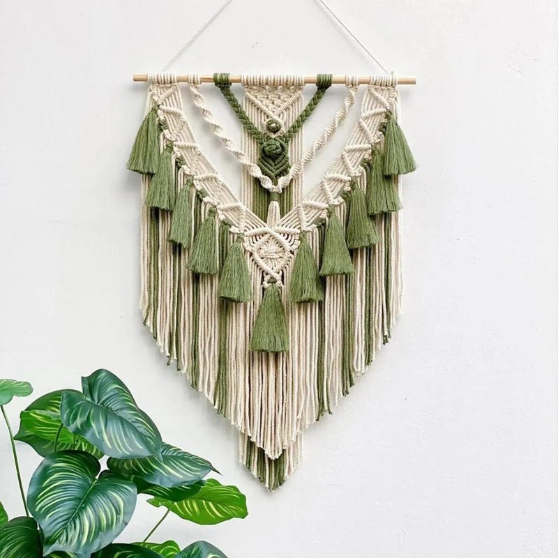 Hand - Woven Boho Macramé Wall Hanging - Lattea Global