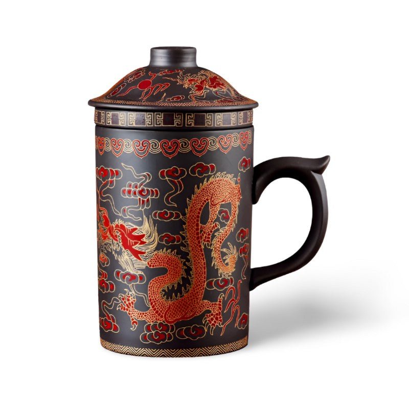 Handmade Clay Tea Mug - Chinese Design - Lattea Global