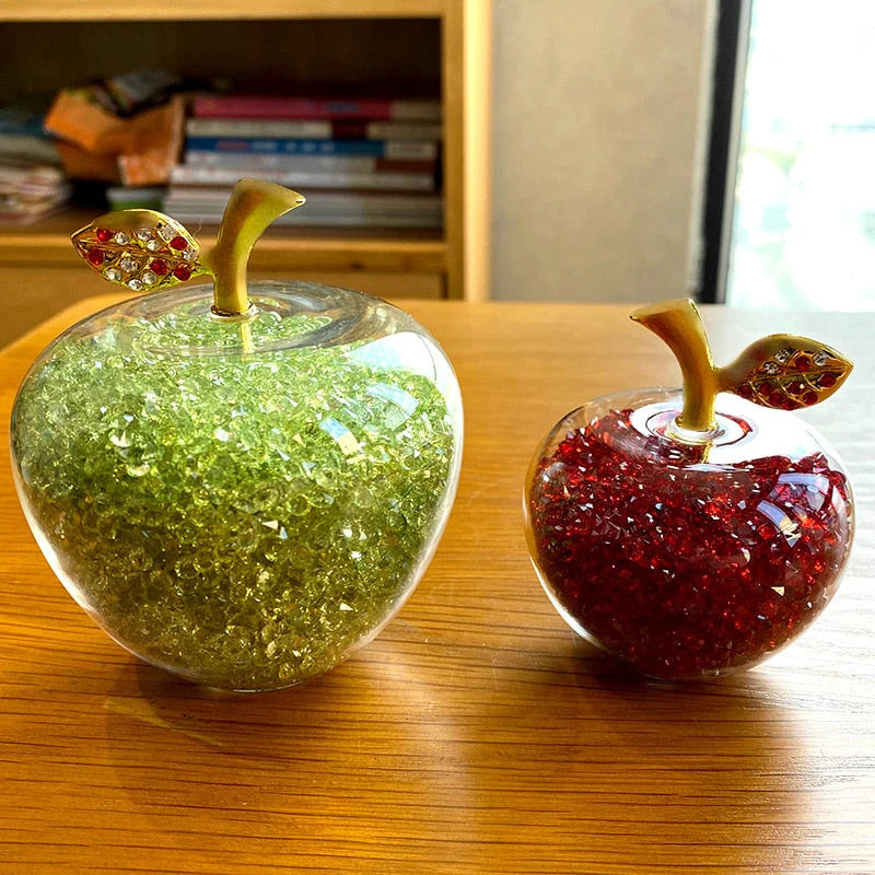 Handmade Crystal Apple Figurine