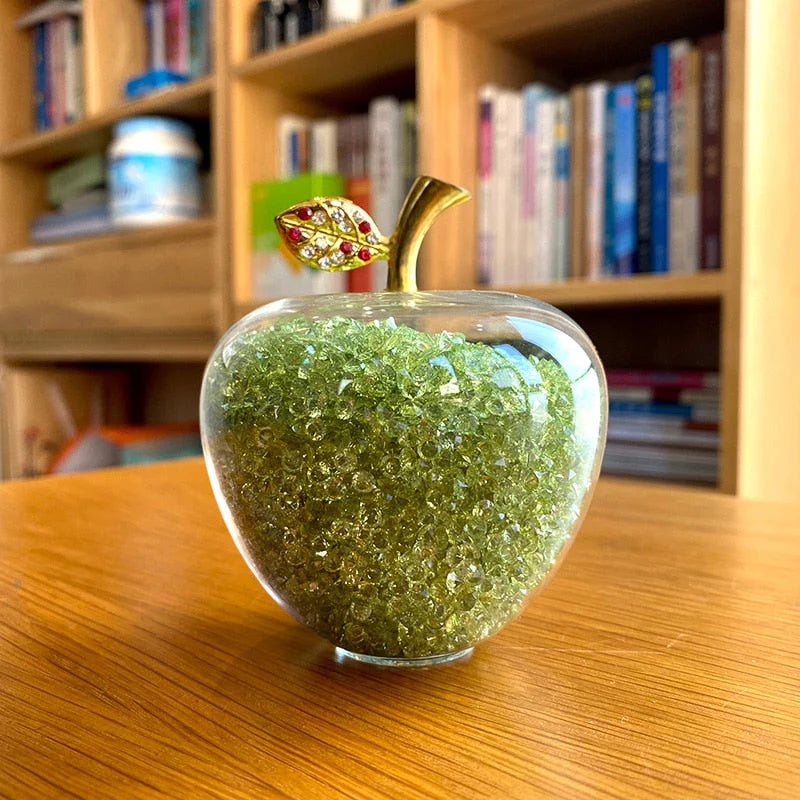 Handmade Crystal Apple Figurine