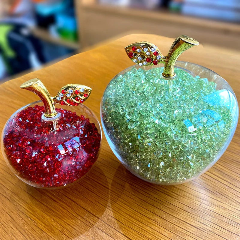 Handmade Crystal Apple Figurine