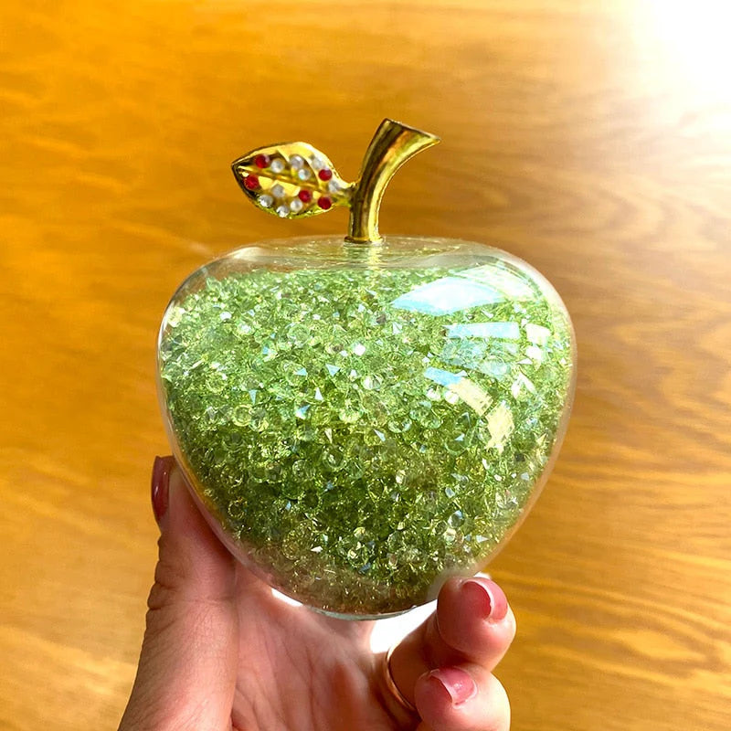 Handmade Crystal Apple Figurine