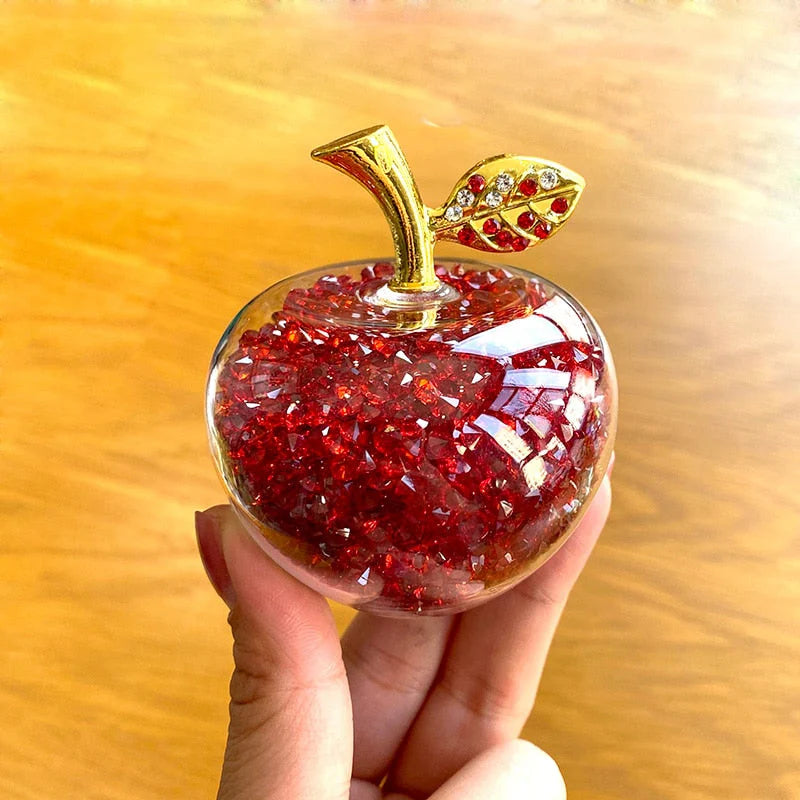 Handmade Crystal Apple Figurine