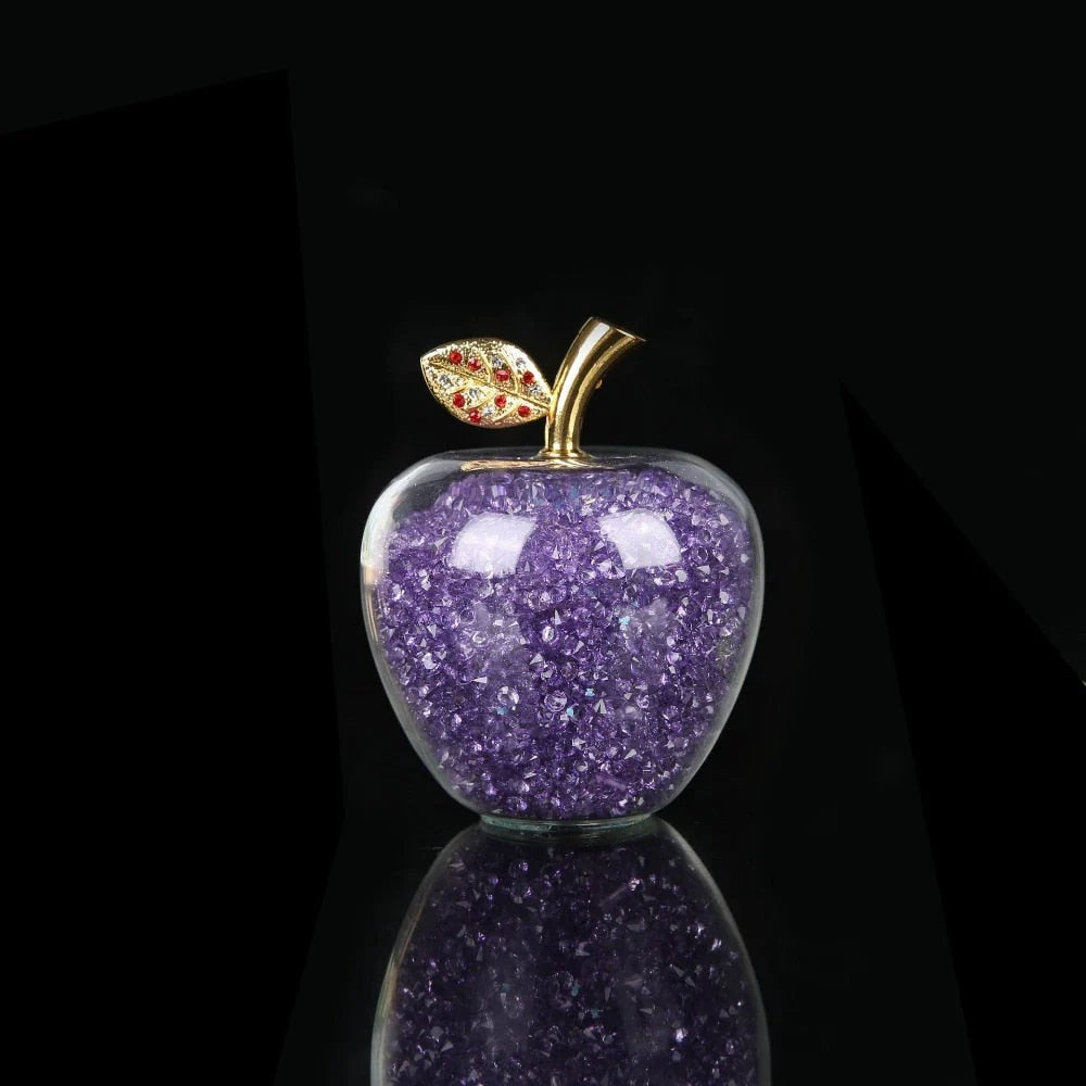 Handmade Crystal Apple Figurine