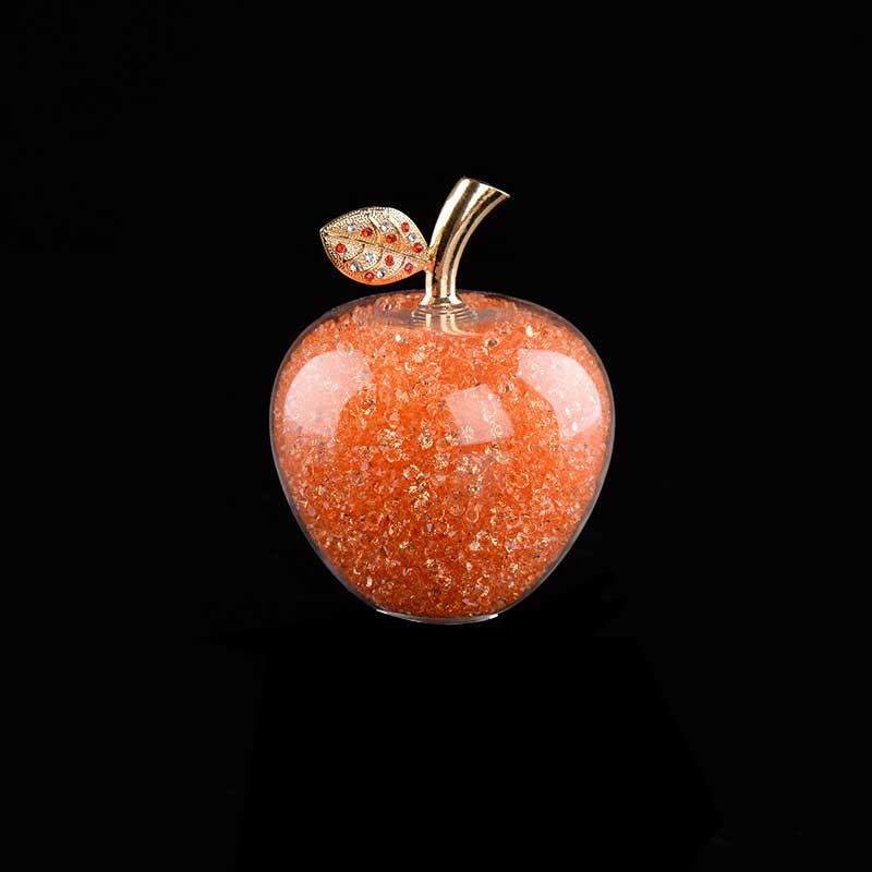 Handmade Crystal Apple Figurine