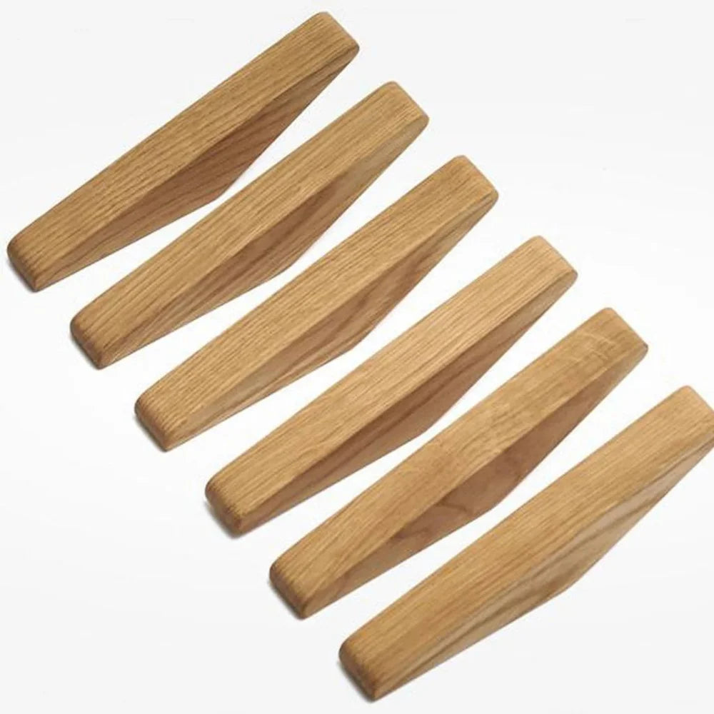 Handmade wooden wall hooks - set of 4 boho natural wood - view 11