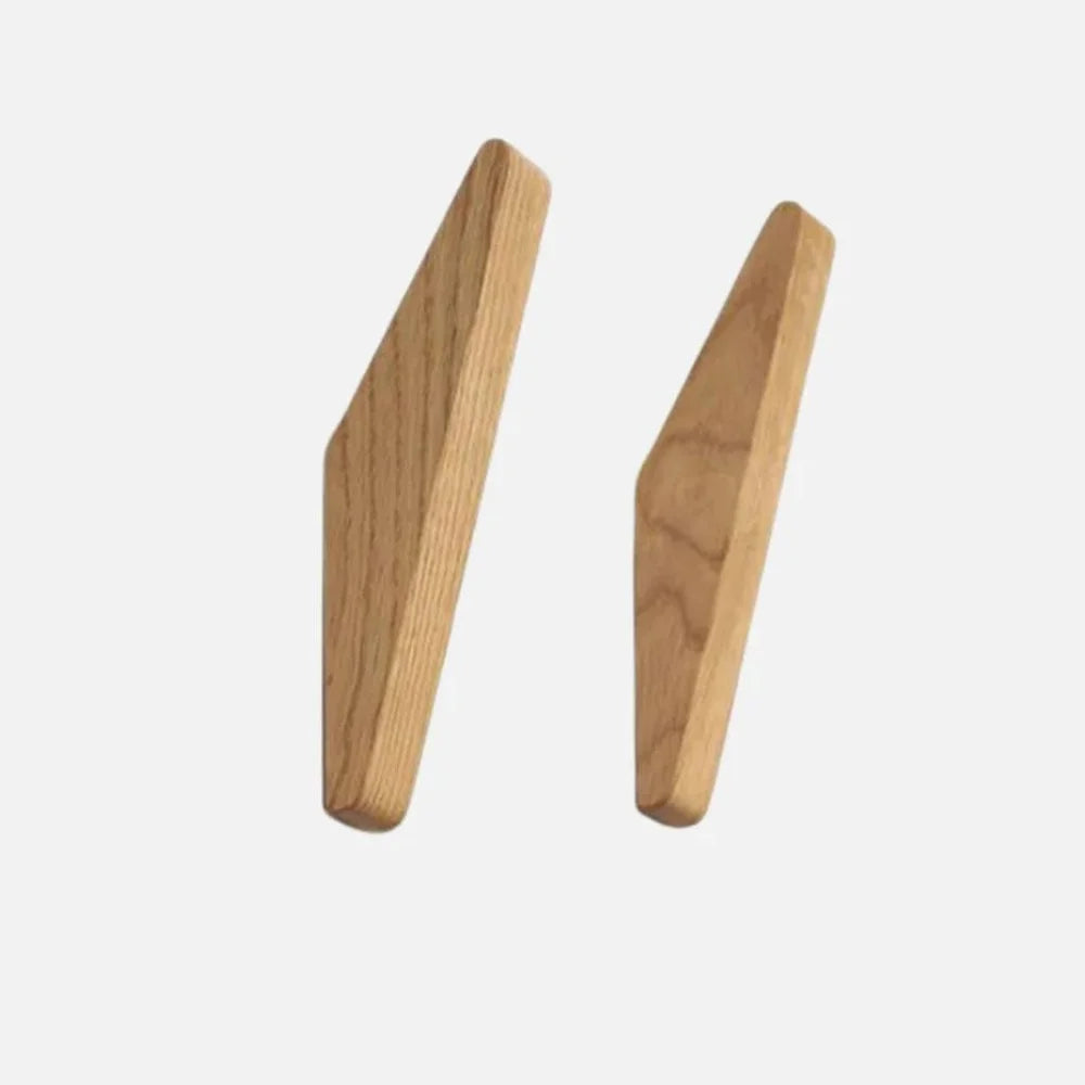 Handmade wooden wall hooks - set of 4 boho natural wood - view 12