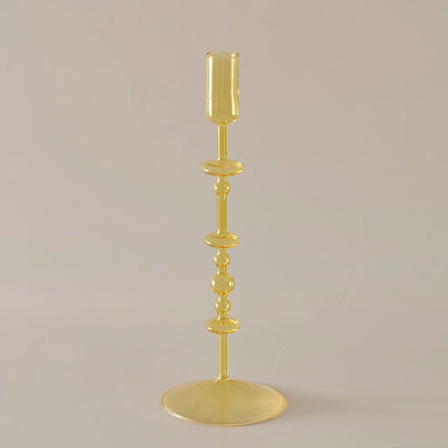 Harlow Handblown Glass Candlestick Holders - Lattea Global