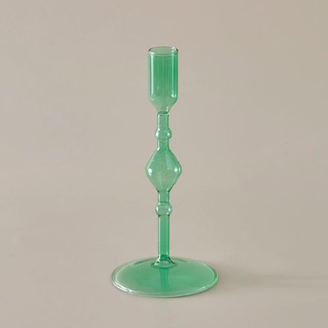 Harlow Handblown Glass Candlestick Holders - Lattea Global