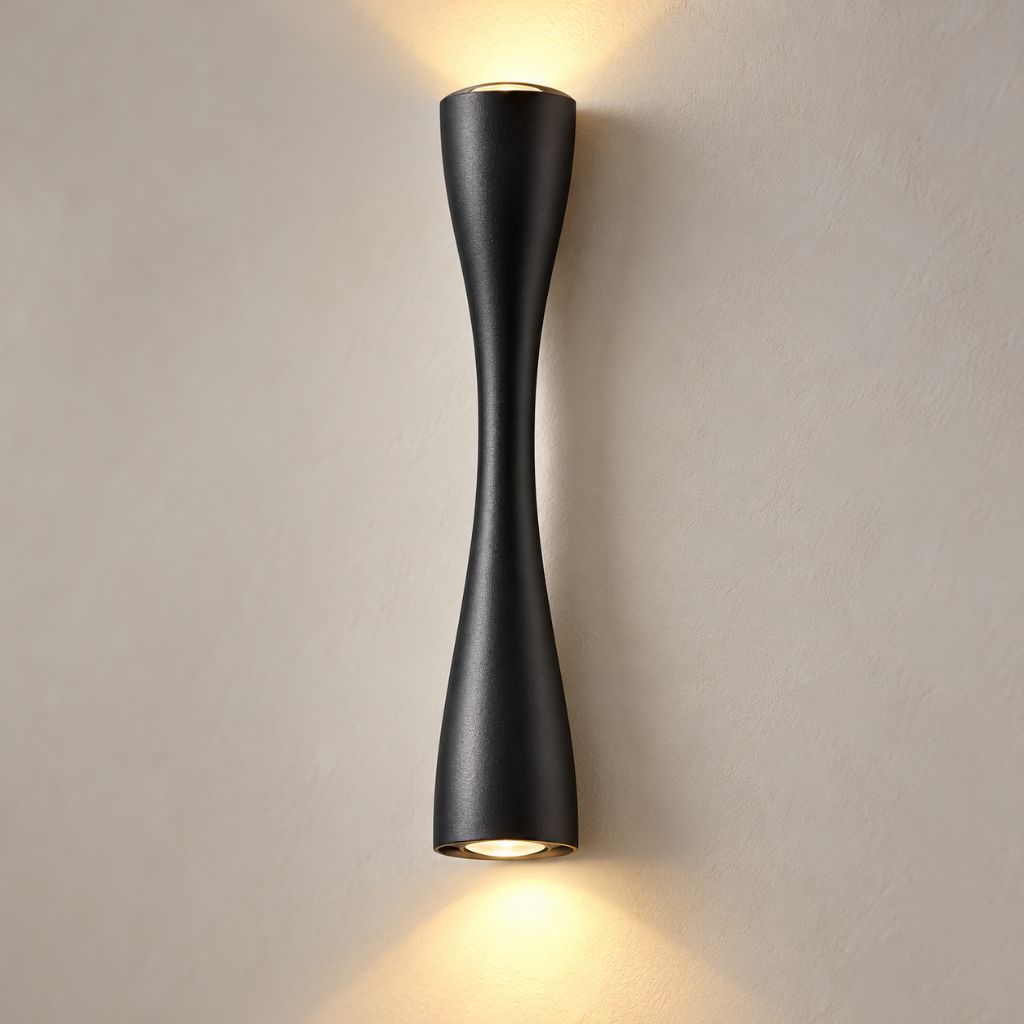 Hourglass Aluminium Up & Down LED Outdoor Wall Light IP65