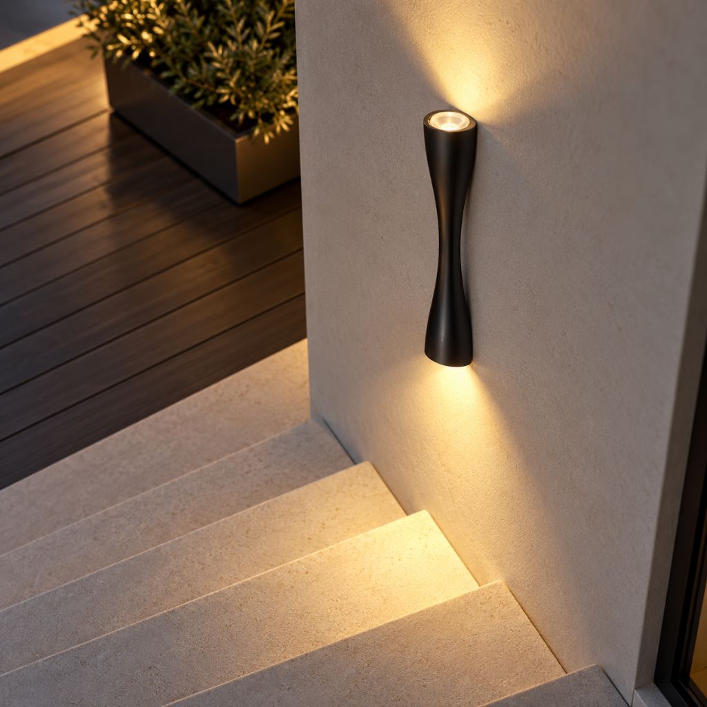 Hourglass Aluminium Up & Down LED Outdoor Wall Light IP65