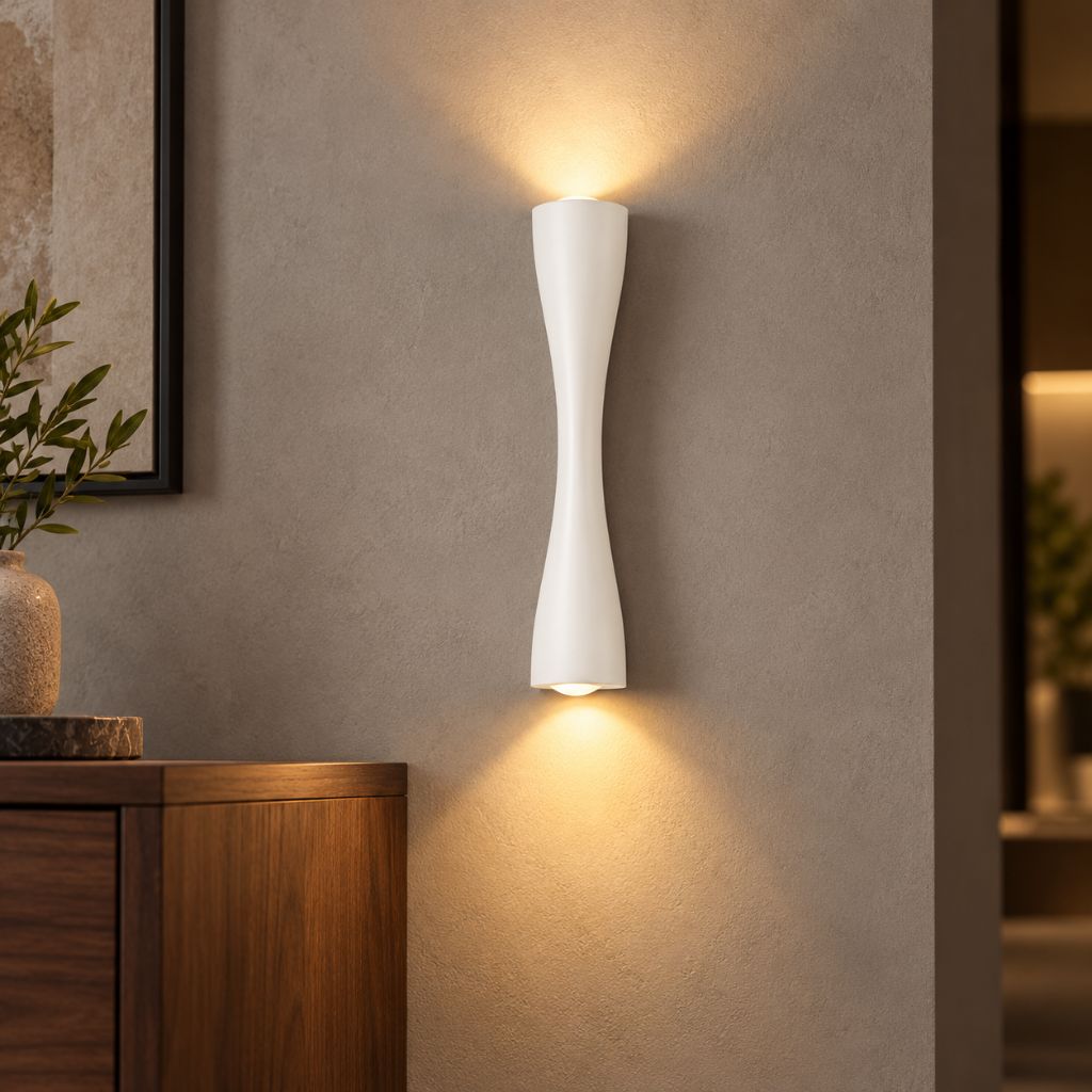 Hourglass Aluminium Up & Down LED Outdoor Wall Light IP65