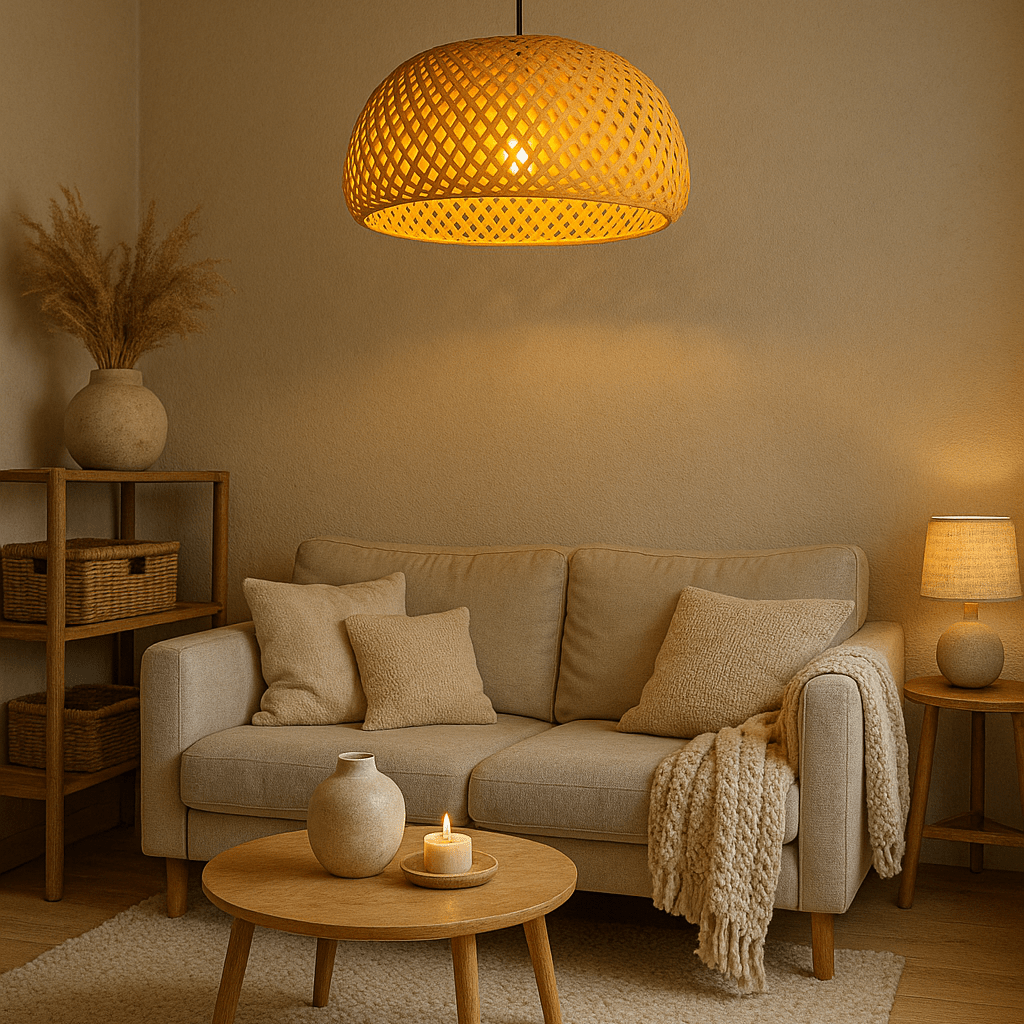 Hygge Hanging Rattan Light - Lattea Global