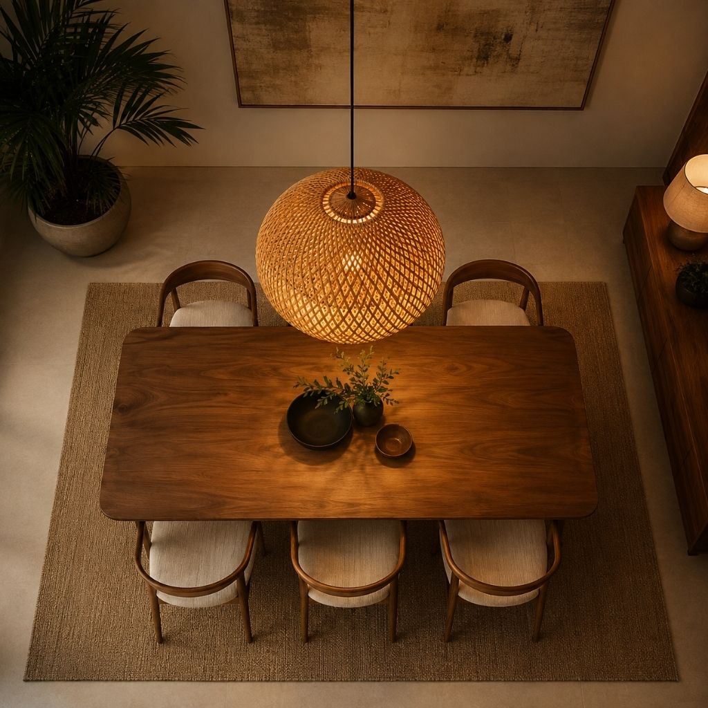 Hygge Woven Bamboo Pendant Light