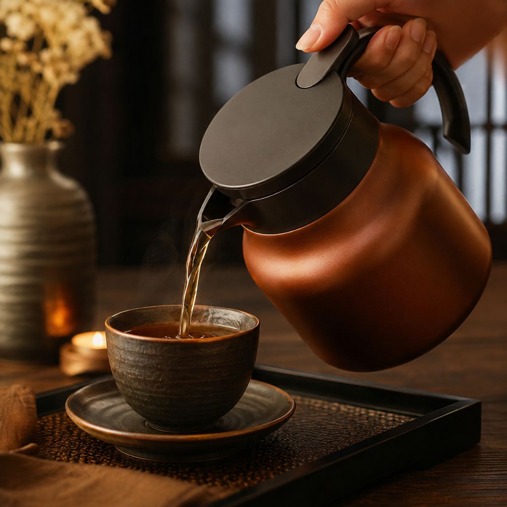 Insulated Teapot with Built-in Infuser and Ceramic Stainless Steel Liners