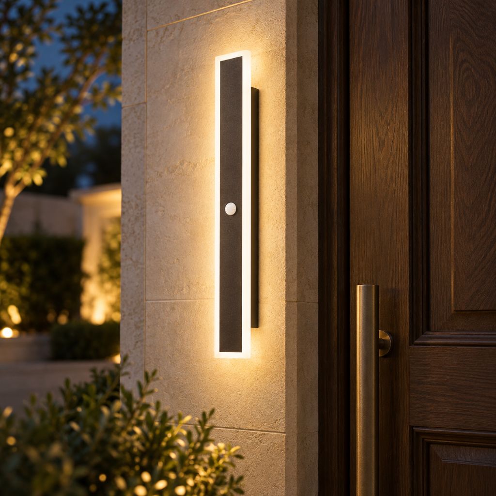 IP65 Linear Outdoor LED Wall Light with Motion Sensor
