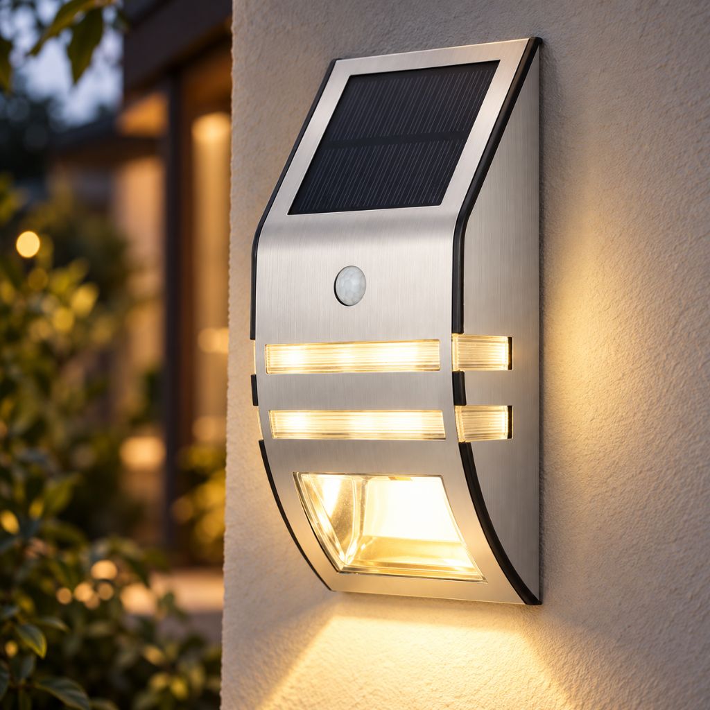 IP65 Solar PIR Motion Sensor LED Wall Light