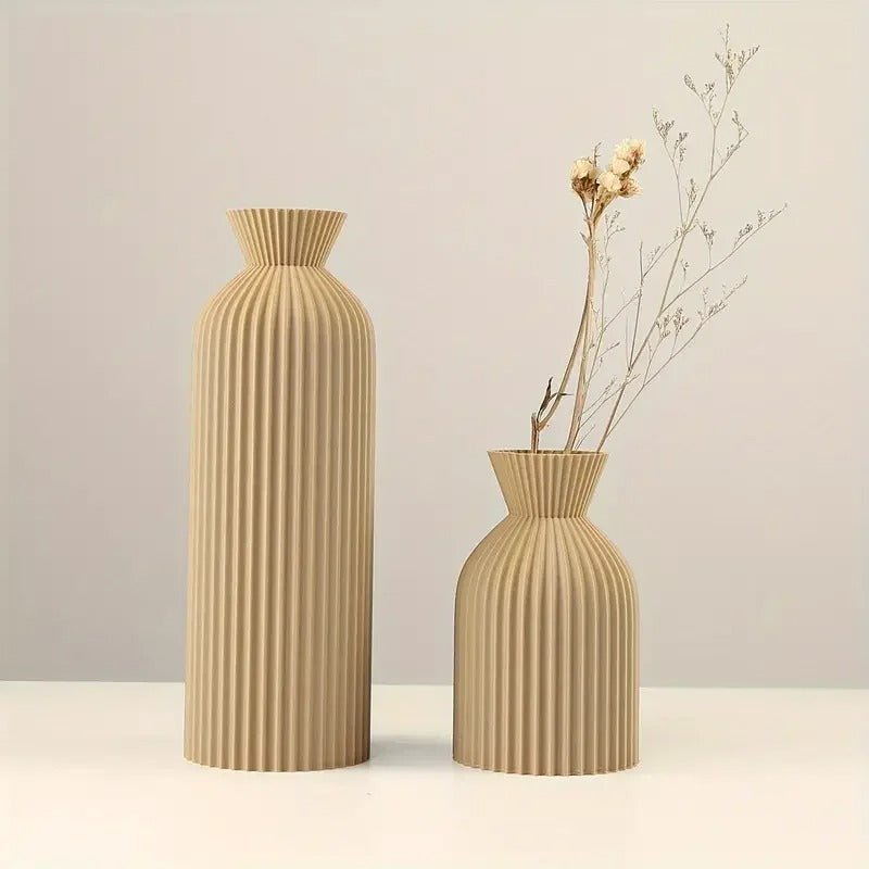 Japandi Centerpiece Plastic Vase Double Set - Lattea Global