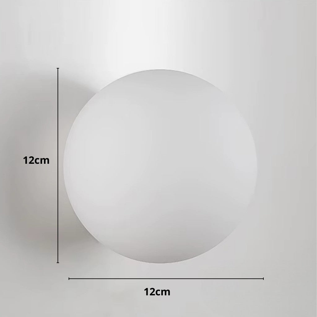 Japandi Minimalist Spherical Glass Wall Light Sconce