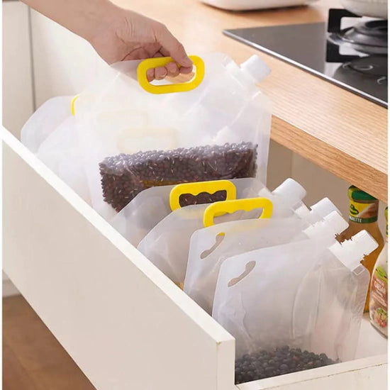 grain storage bags, moisture-proof bags, insect-proof storage, food storage bags, reusable PE bags, transparent storage bags, rice storage bags, bean storage, pantry organizer bags, dry goods storage