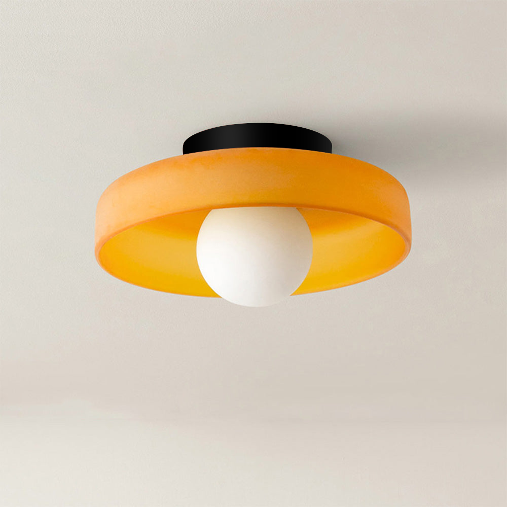 Sleek Round Glass Ceiling Light