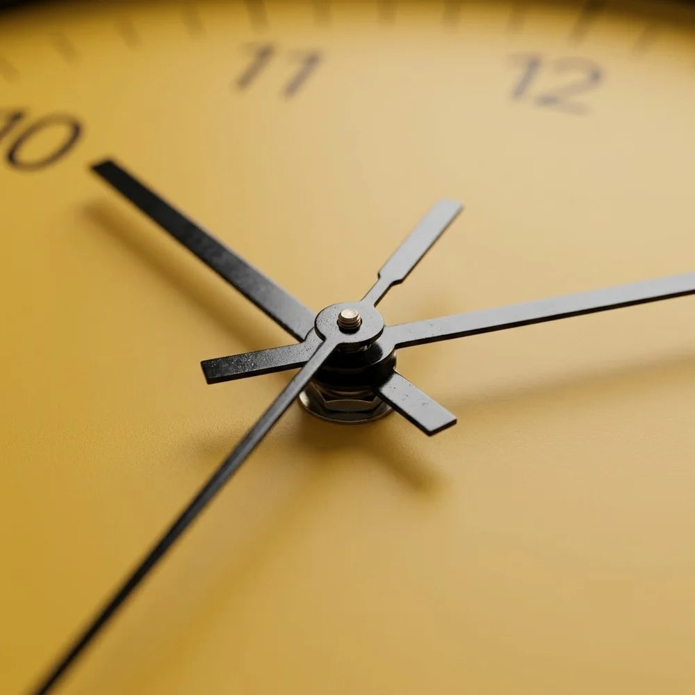 Large yellow wall clock nordic minimalist style – view 7