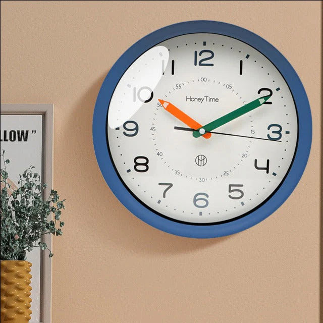 LearnTime - Silent Educational Wall Clock for Kids’ Rooms