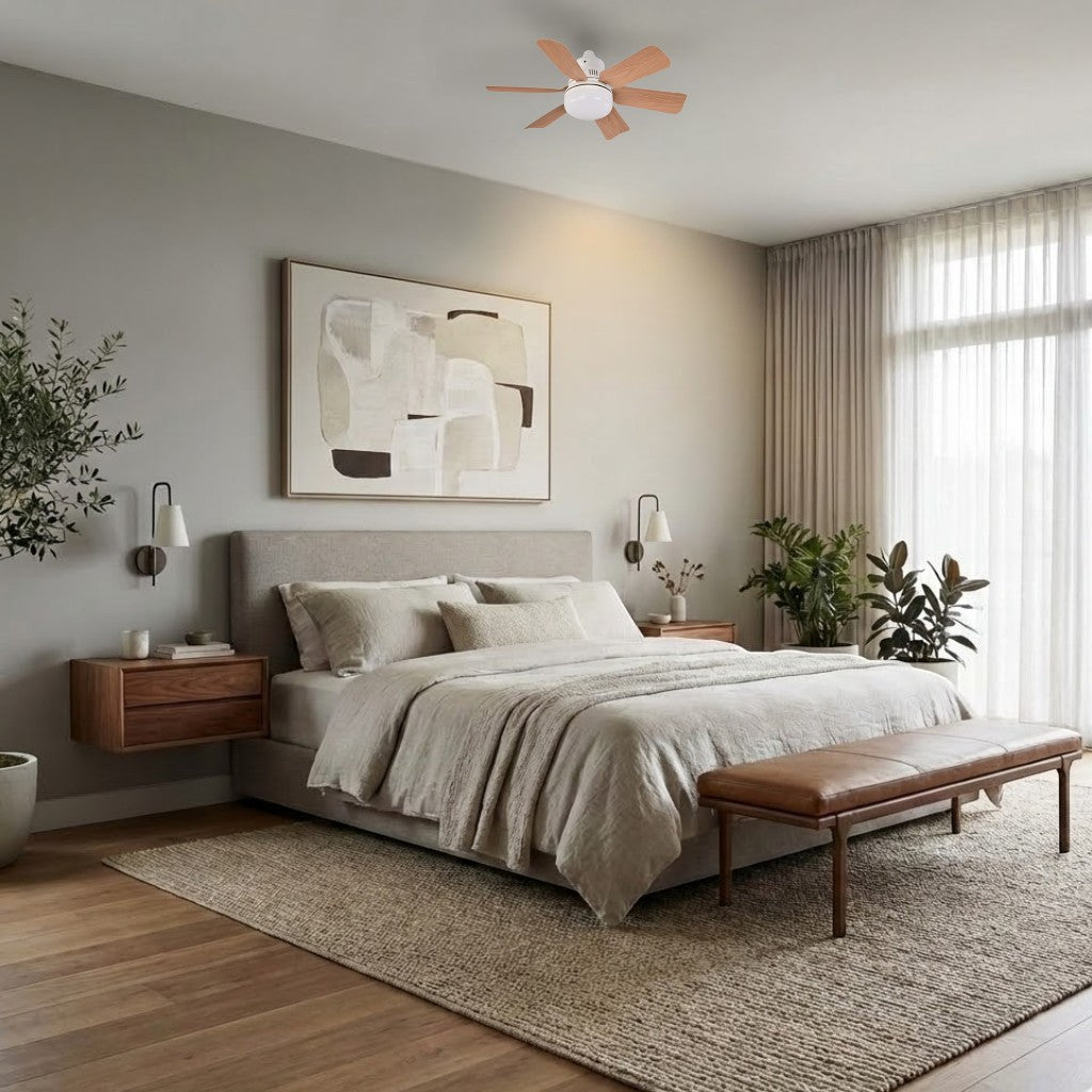 LED Ceiling Fan Lamp with Remote Control – No Wiring Needed