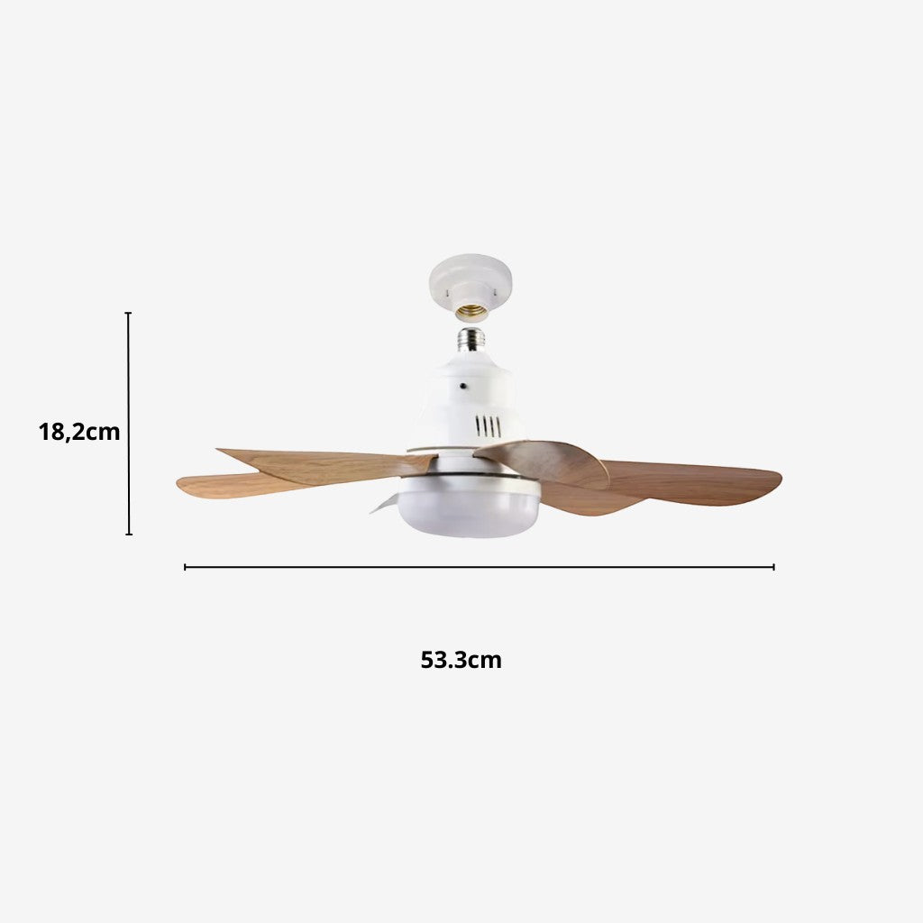 LED Ceiling Fan Lamp with Remote Control – No Wiring Needed