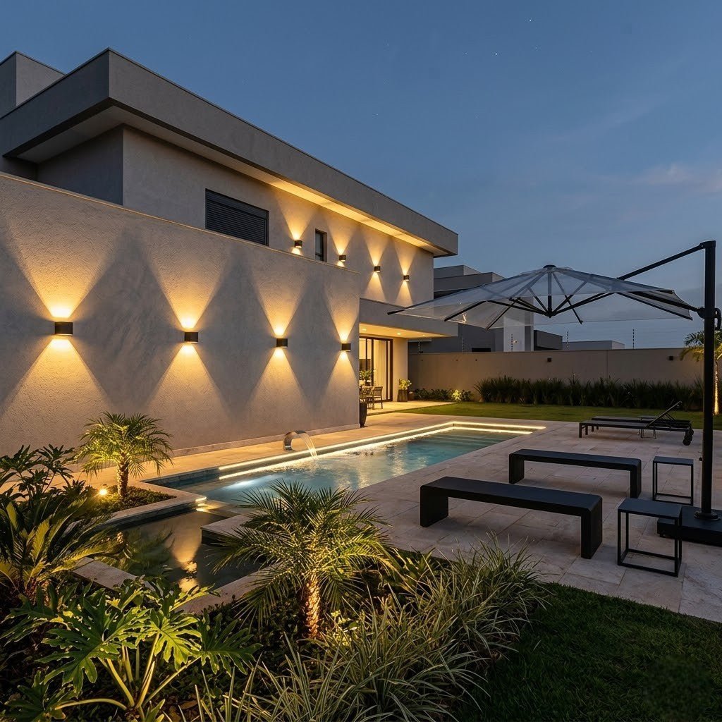 LED Outdoor Wall Light Motion Sensor IP65 Up Down Sconce - Lattea Global