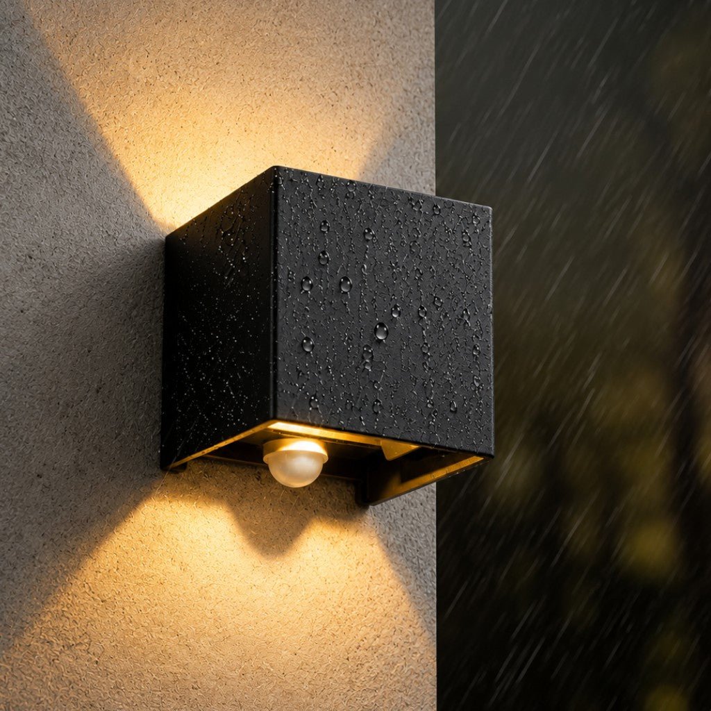 LED Outdoor Wall Light Motion Sensor IP65 Up Down Sconce - Lattea Global