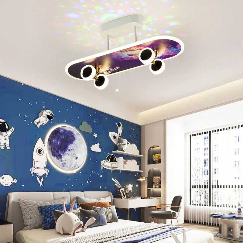 LED Skateboard Ceiling Light