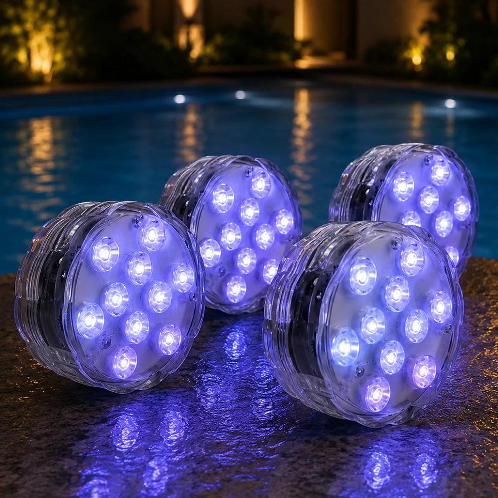 Led submersible pool light rgb ip68 remote control - suction cup mount – view 10