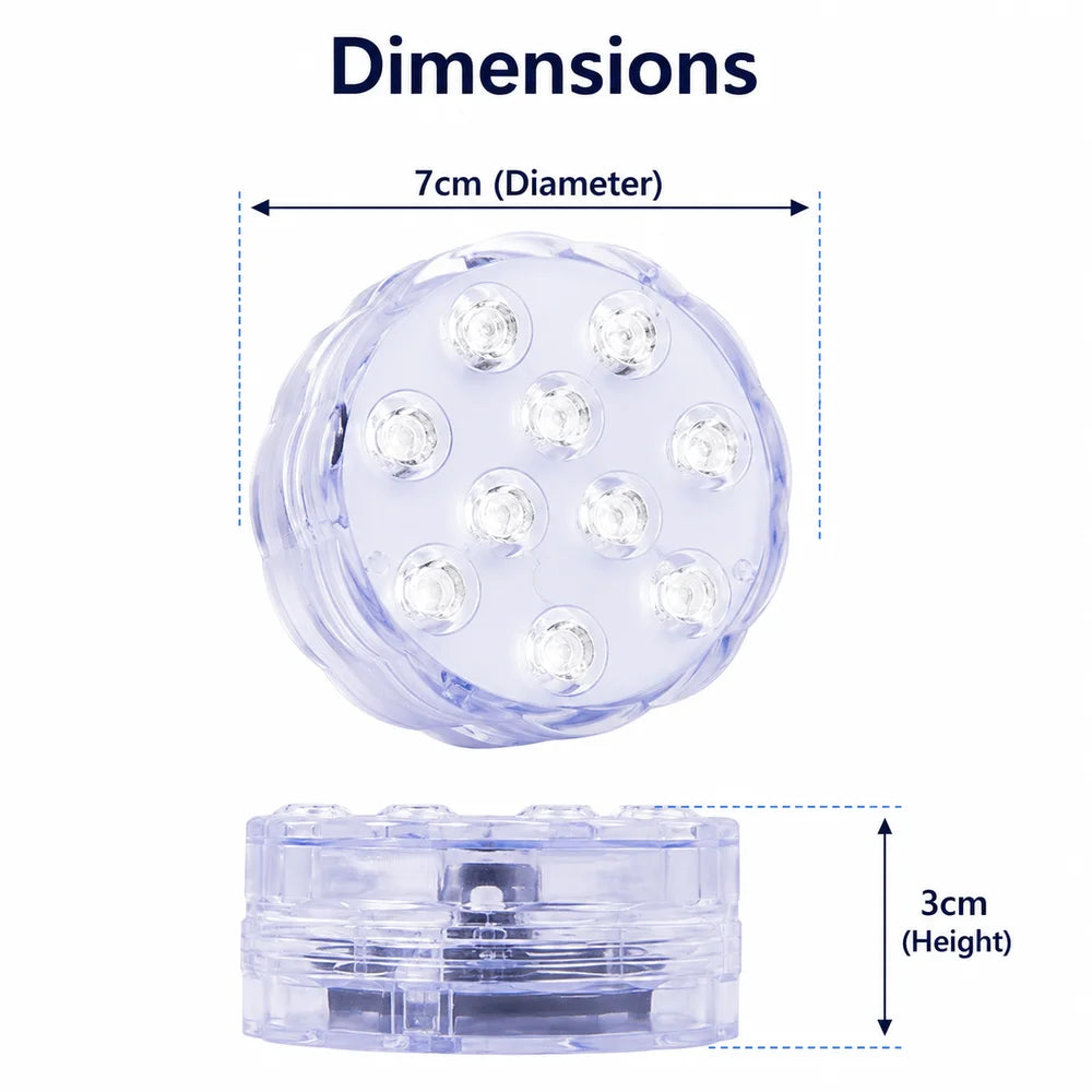 Led submersible pool light rgb ip68 remote control - suction cup mount – view 13