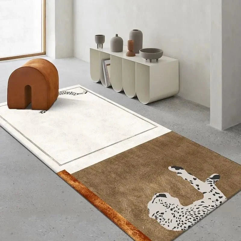 Leopard Plush Rug - Animal Print Carpet