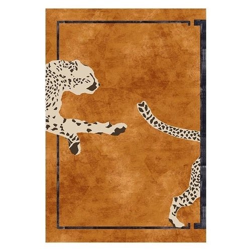 Leopard Plush Rug - Animal Print Carpet