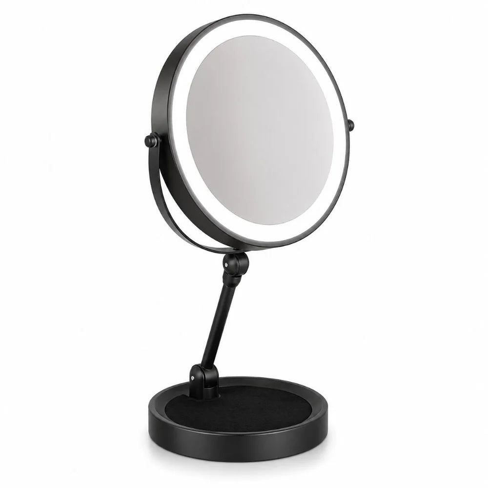 Lighted tabletop makeup mirror 10x magnifying - touch screen light control – view 14