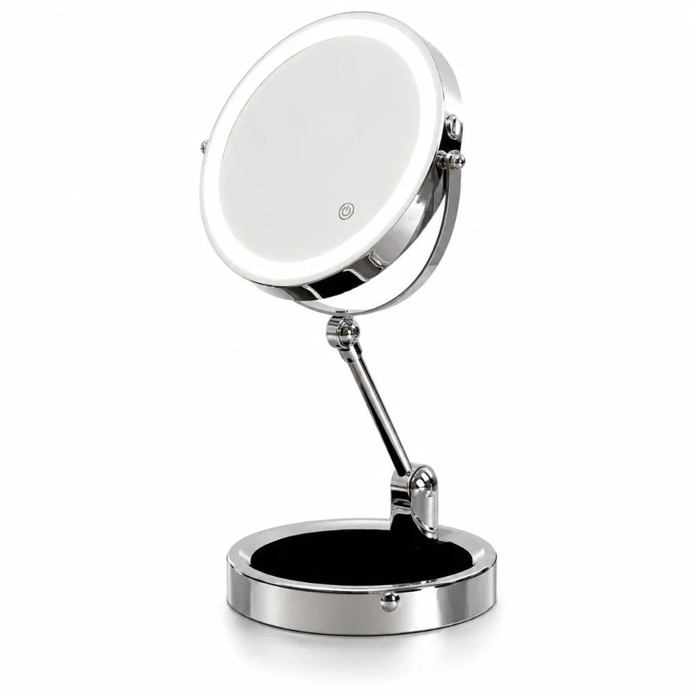 Lighted tabletop makeup mirror 10x magnifying - touch screen light control – view 15