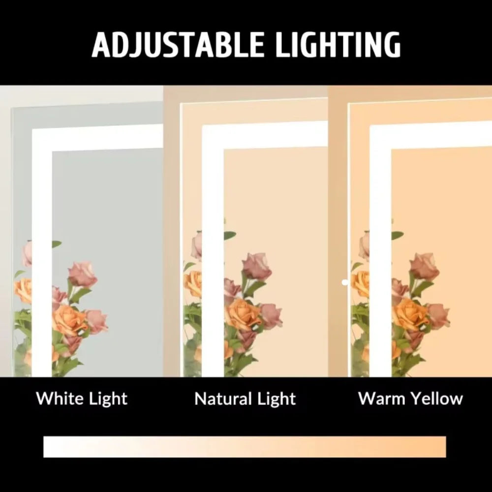 Lighted vanity makeup mirror 3 colour led touch control 15x magnifying – view 7