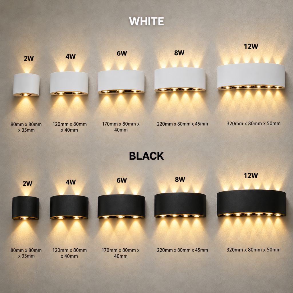 LumiGuard Outdoor & Indoor LED Wall Lamp - Modern Waterproof Light