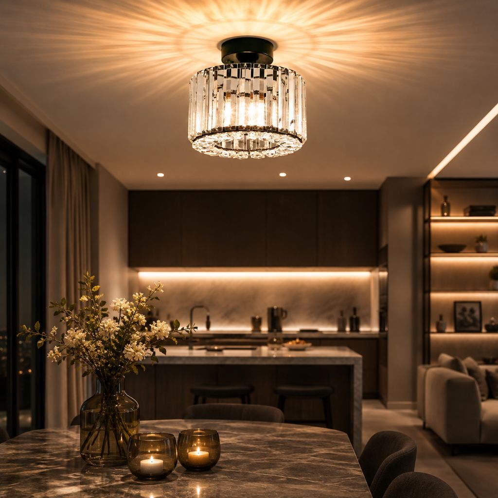 Luxury Crystal Ceiling Lamp – Elegant & Timeless Illumination
